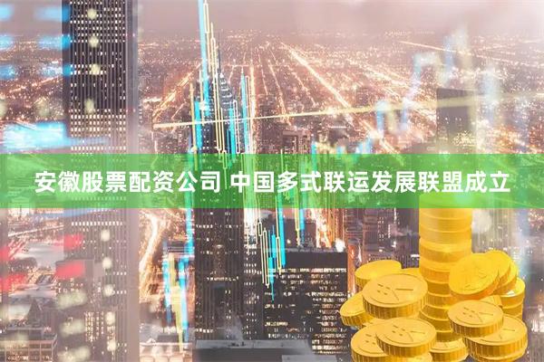 安徽股票配资公司 中国多式联运发展联盟成立
